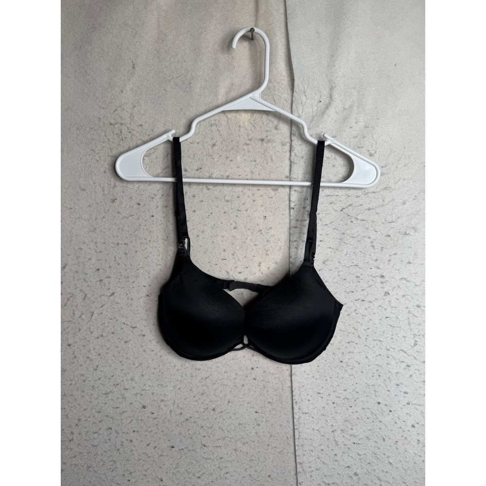 Victoria's Secret Bombshell Plunge Push-Up Bra Black 32D Add 2 Cup Sizes